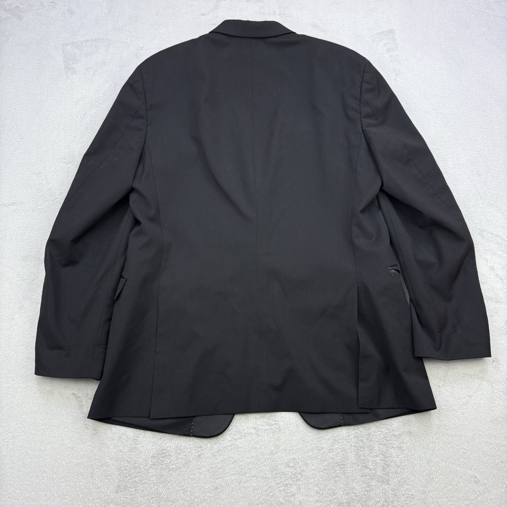 Tommy Hilfiger Tuxedo Mens 42L Black Blazer Wool Blend Notch Lapels Formal Suit - Picture 7 of 13